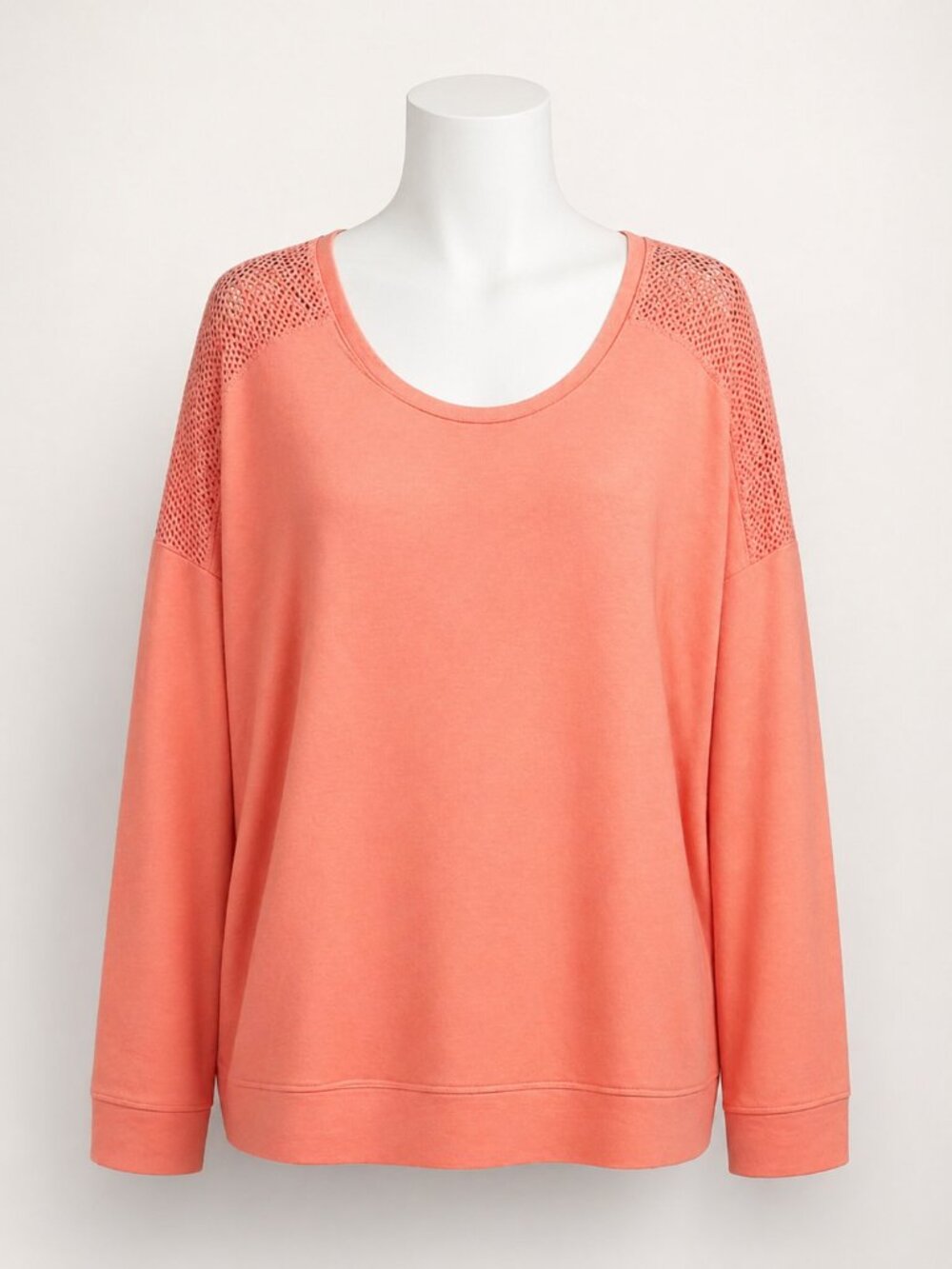 Avia Long Sleeve Athleisure Top w/Full Mesh Back - Size XXL - NWT